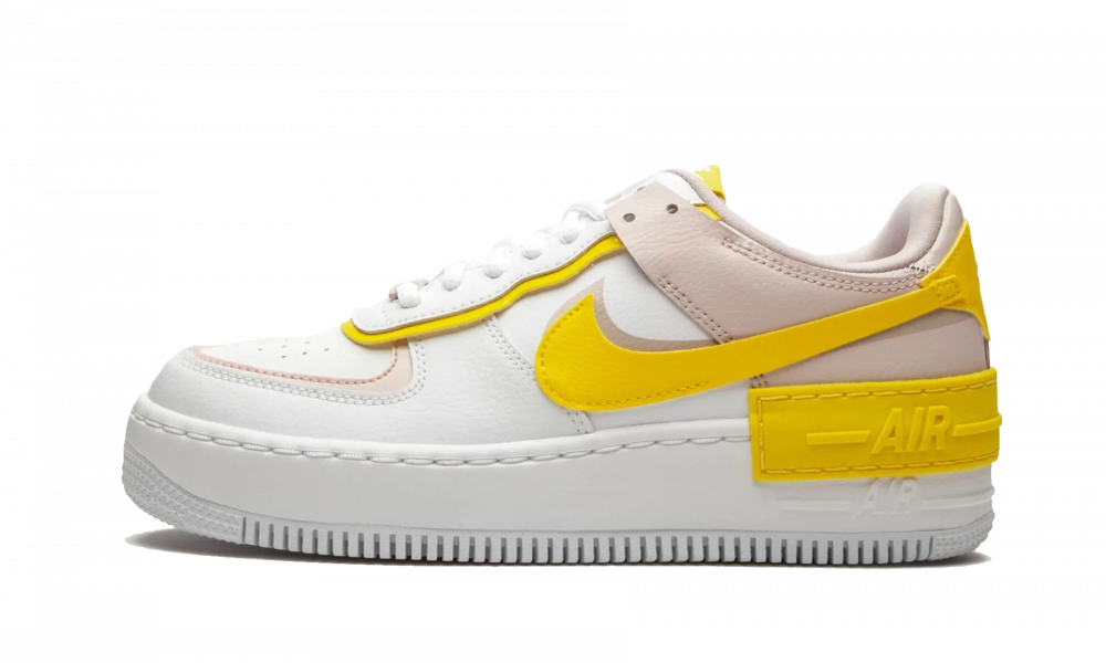 Nike Air Force 1 Low Shadow WMNS White Barely Rose Speed Yellow